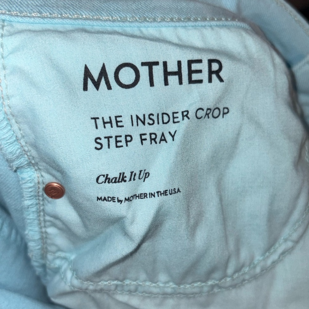 MOTHER The Insider Crop Step Fray in Sky Blue - Picture 12 of 13